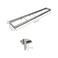 Готовая грядка Delta-Park GL 0.7х5 м, серебристая 30010_GL705Zn