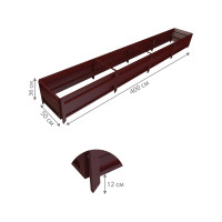 Сборная грядка Delta-Park GU 0.5х4 м, коричнево-красная 30011_GU504Ch