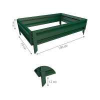 Готовая грядка Delta-Park GL 0.7х1 м, зеленая 30010_GL701Gr