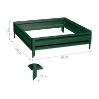 Готовая грядка Delta-Park GL 1х1 м, зеленая 30010_GL11Gr