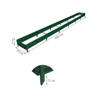 Готовая грядка Delta-Park GL 0.5х6 м, зеленая 30010_GL506Gr