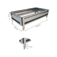 Готовая грядка Delta-Park GL 0.5х1 м, серебристая 30010_GL501Zn