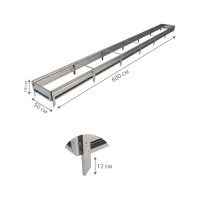 Готовая грядка Delta-Park GL 0.5х6 м, серебристая 30010_GL506Zn