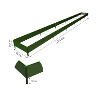 Готовая грядка Delta-Park GX 0.45х5.7 м, зеленая 30020GX_45560Gr