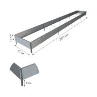 Готовая грядка Delta-Park GX 0.45х3.8 м, серебристая 30020GX_45345Zn