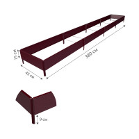 Готовая грядка Delta-Park GX 0.45х3.8 м, коричнево-красная 30020GX_45345Ch