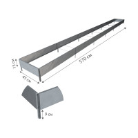 Готовая грядка Delta-Park GX 0.45х5.7 м, серебристая 30020GX_45560Zn