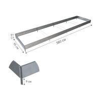 Готовая грядка Delta-Park GX 0.95х3.8 м, серебристая 30020GX_95370Zn