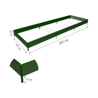 Готовая грядка Delta-Park GX 0.95х2.85 м, зеленая 30020GX_95275Gr