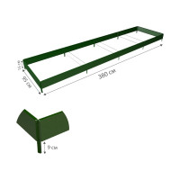 Готовая грядка Delta-Park GX 0.95х3.8 м, зеленая 30020GX_95370Gr