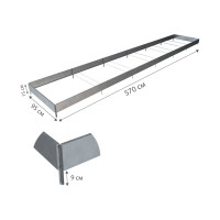 Готовая грядка Delta-Park GX 0.95х5.7 м, серебристая 30020GX_95560Zn