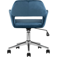 Офисный стул Стул Груп ROSS велюр, синий ROSS CHROME VELVET DARK BLUE