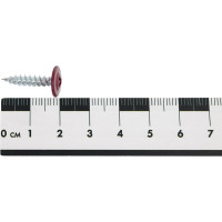Саморезы ВИРТУОЗ 4,2x19 полусферическая головка с прессшайбой, цинк, острый RAL3005 300 шт 280-05797
