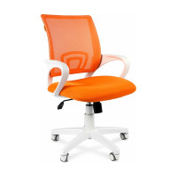 Компьютерное кресло CHAIRMAN 696 белый пластик TW-16/TW-66 оранжевый 00-07014838