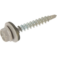 Кровельные саморезы ВИРТУОЗ 4,8х38 мм, RAL 7004, сигнальный серый, 150 шт. 600-05304