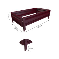 Готовая грядка Delta-Park GL 0.5х1 м, коричнево-красная 30010_GL501Ch
