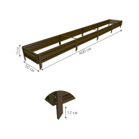 Готовая грядка Delta-Park GL 0.5х4 м, коричневая 30010_GL504Br