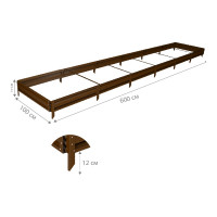 Готовая грядка Delta-Park GL 1х6 м, коричневая 30010_GL16Br