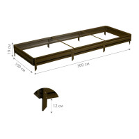 Готовая грядка Delta-Park GL 1х3 м, коричневая 30010_GL13Br