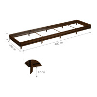 Готовая грядка Delta-Park GL 1х4 м, коричневая 30010_GL14Br