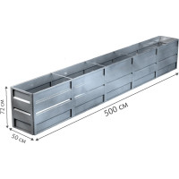 Готовая грядка Delta-Park GW 0.5х5 м, серебристая 30011_GW505Zn
