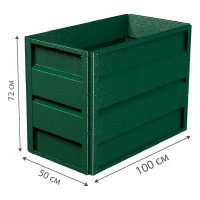 Готовая грядка Delta-Park GW 0.5х1 м, зеленая 30011_GW501Gr