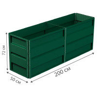 Готовая грядка Delta-Park GW 0.5х2 м, зеленая 30011_GW502Gr