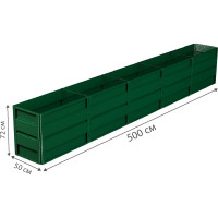 Готовая грядка Delta-Park GW 0.5х5 м, зеленая 30011_GW505Gr