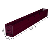 Готовая грядка Delta-Park GW 0.5х6 м, коричнево-красная 30011_GW506Ch