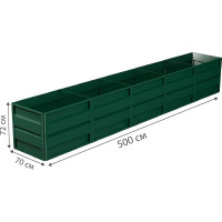 Готовая грядка Delta-Park GW 0.7х5 м, зеленая 30011_GW705Gr