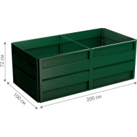 Готовая грядка Delta-Park GW 1х2 м, зеленая 30011_GW12Gr