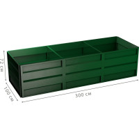 Готовая грядка Delta-Park GW 1х3 м, зеленая 30011_GW13Gr
