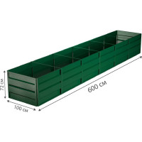 Готовая грядка Delta-Park GW 1х6 м, зеленая 30011_GW16Gr