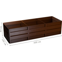 Готовая грядка Delta-Park GW 1х3 м, коричневая 30011_GW13Br
