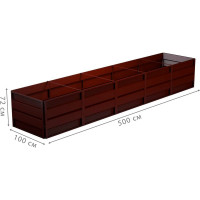 Готовая грядка Delta-Park GW 1х5 м, коричнево-красная 30011_GW15Ch