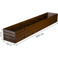 Готовая грядка Delta-Park GW 1х6 м, коричневая 30011_GW16Br