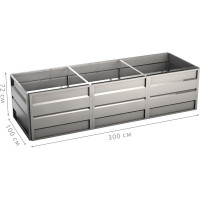 Готовая грядка Delta-Park GW 1х3 м, серебристая 30011_GW13Zn