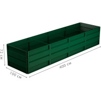 Готовая грядка Delta-Park GW 1х4 м, зеленая 30011_GW14Gr