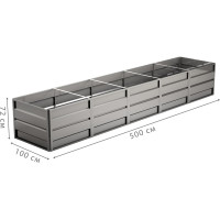 Готовая грядка Delta-Park GW 1х5 м, серебристая 30011_GW15Zn