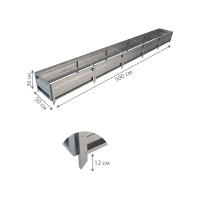 Сборная грядка Delta-Park GU 0.5х5 м, серебристая 30011_GU505Zn