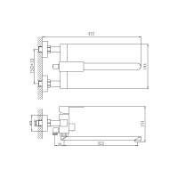 Смеситель для ванны Haiba HB22803