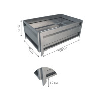 Сборная грядка Delta-Park GU 0.7х1 м, серебристая 30011_GU701Zn