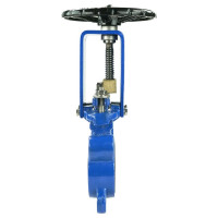 Задвижка шиберная DN.ru GGG40-SS304-NBR-2W Ду65 Ру16 двусторонняя, штурвал D040-04719