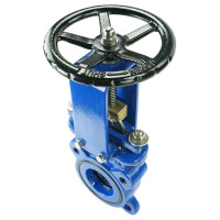 Задвижка шиберная DN.ru GGG40-SS304-NBR-2W Ду65 Ру16 двусторонняя, штурвал D040-04719