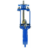 Задвижка шиберная DN.ru GGG40-SS304-NBR-2W-ISO Ду125 Ру10 с голым штоком и ISO-фланцем D040-03161