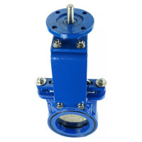 Задвижка шиберная DN.ru GGG40-SS304-NBR-2W-ISO Ду125 Ру10 с голым штоком и ISO-фланцем D040-03161