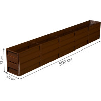 Готовая грядка Delta-Park GW 0.5х5 м, коричневая 30011_GW505Br