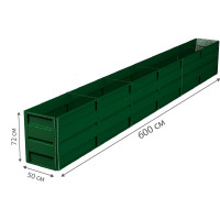 Готовая грядка Delta-Park GW 0.5х6 м, зеленая 30011_GW506Gr