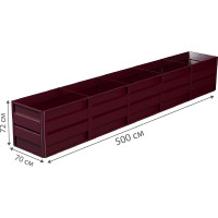 Готовая грядка Delta-Park GW 0.7х5 м, коричнево-красная 30011_GW705Ch