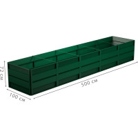 Готовая грядка Delta-Park GW 1х5, зеленая 30011_GW15Gr